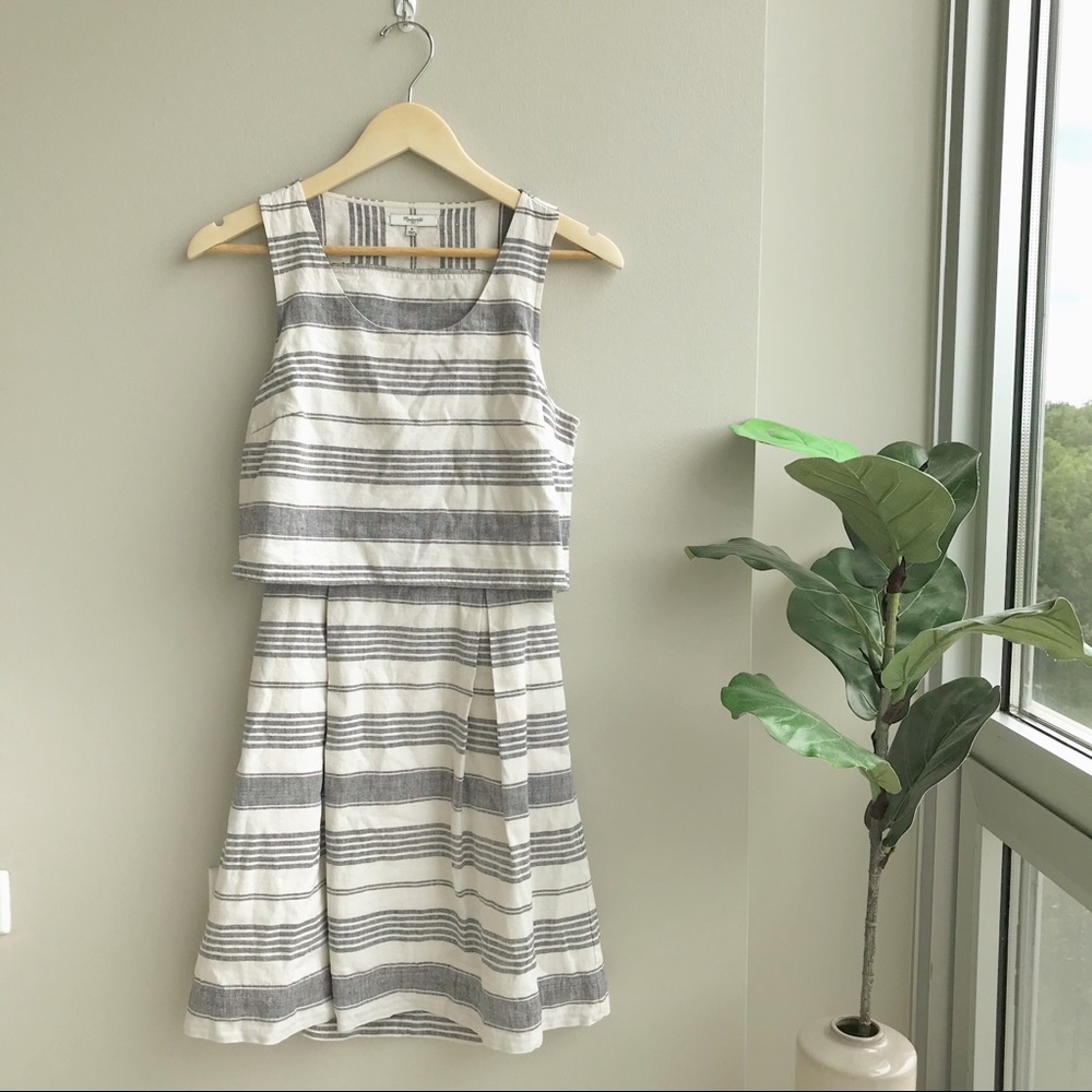 Madewell Stripe Overlay Dress